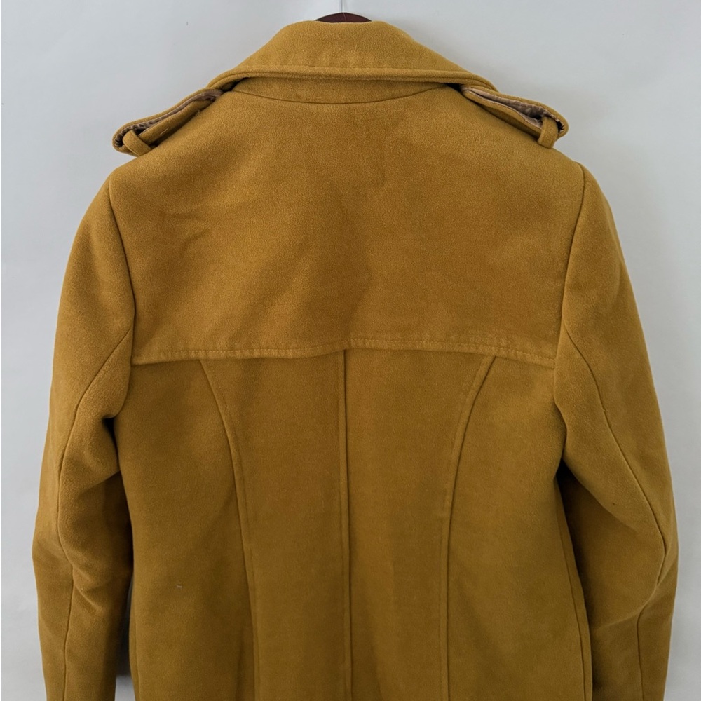 Missguided Mustard Double-Breasted Long Coat - Picture 7 of 8